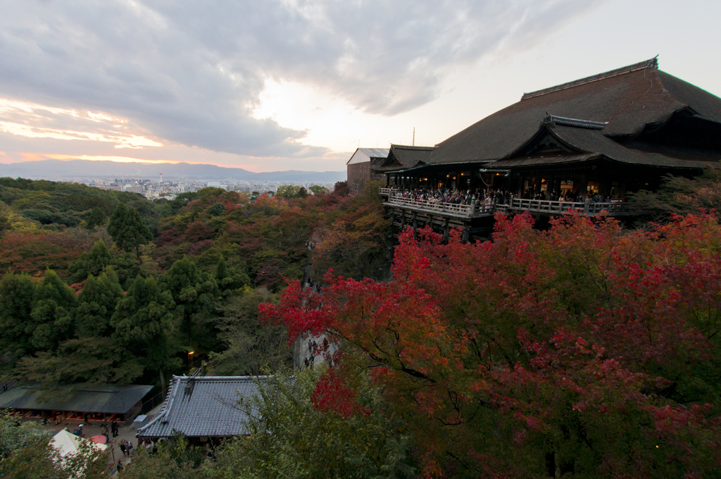 清水寺の夕陽