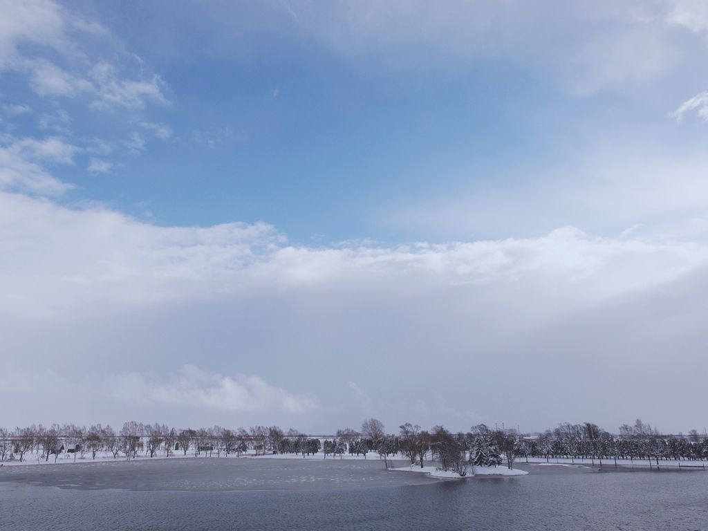 雪化粧の鶴沼