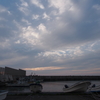 漁港の夕暮れ