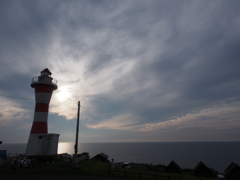 夕闇の金比羅岬灯台