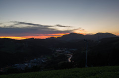 茶畑から見る夕焼け　　　　IMGP0037