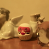 豚、達磨、天使
