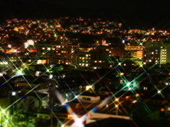ベランダ夜景4ミニチュア