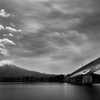 河口湖から見る富士山