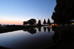 あけぼの山農業公園の夜明け