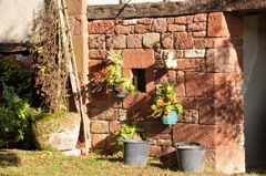 Collonges La Rouge村の街角