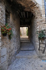 Sainte-Agnes村の生活通路