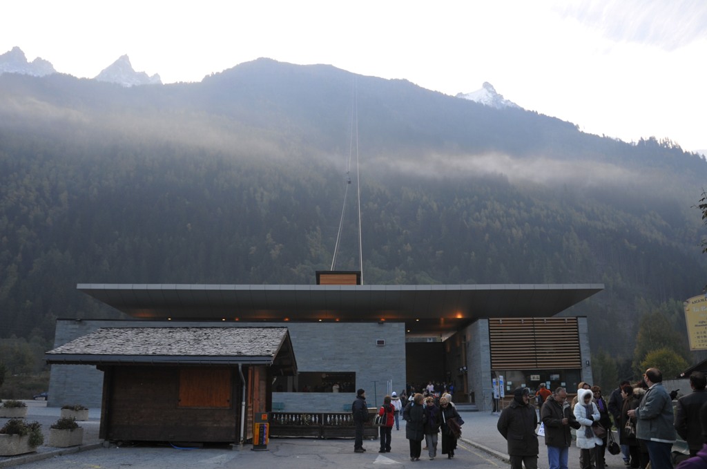 モンブランへのケーブルカー乗り場