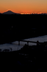 ベランダからの夕景