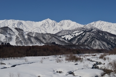 快晴の白馬三山