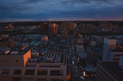 街の夕景