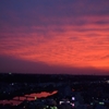 川面に映る夕焼け