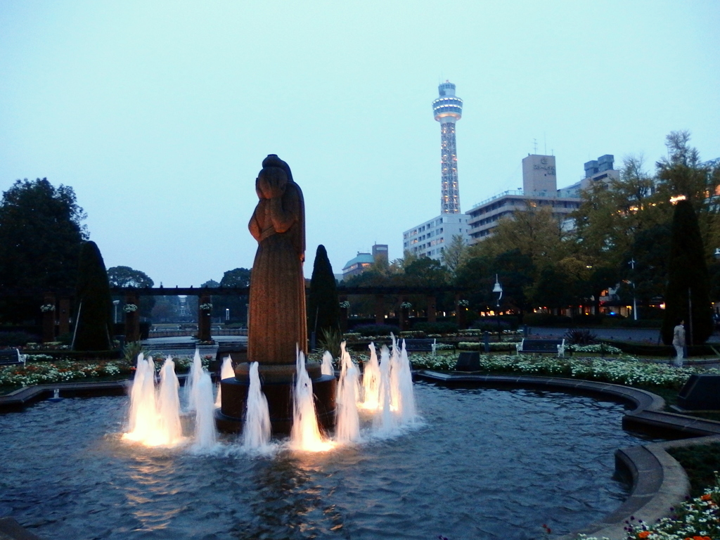 山下公園夕景