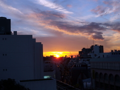 元町の夕日