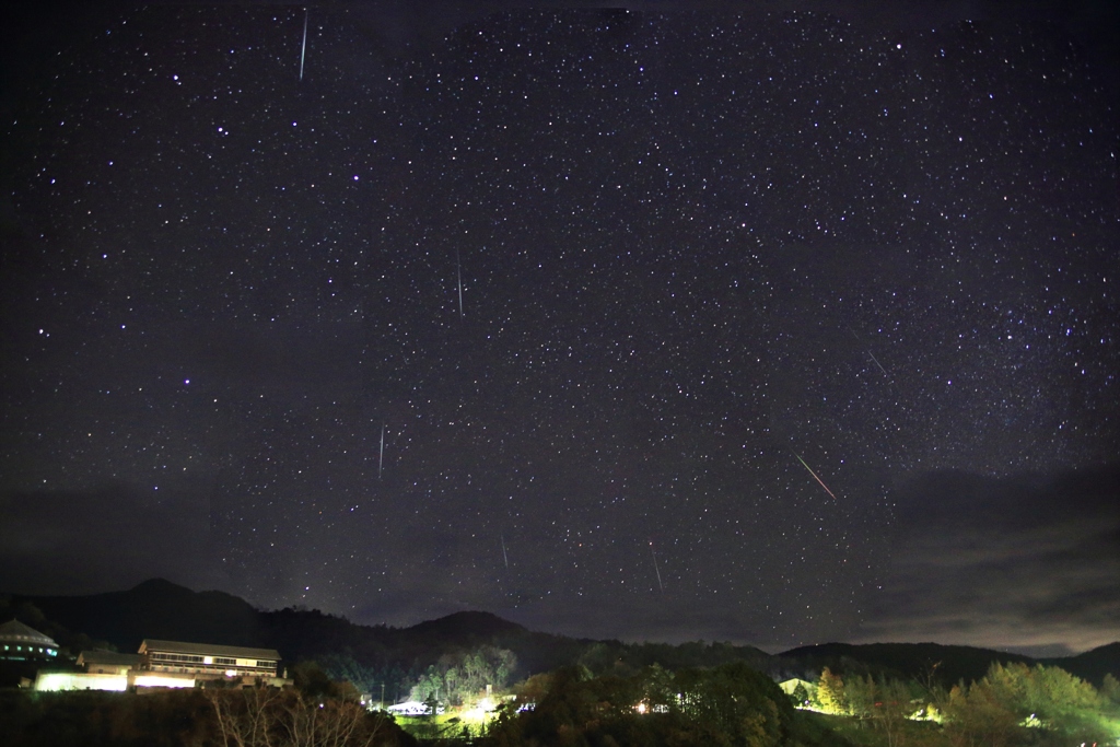 ふたご座流星群　合成①