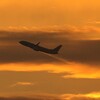 松山空港を離陸したJAL機