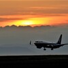 松山空港の夕方　③