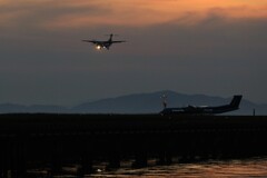 松山空港の夏夕方　②