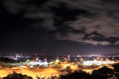 石鎚山ＳＡの夜景