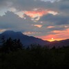 石鎚山の夕日