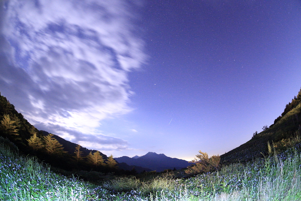 石鎚山の夜