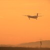 松山空港の夕日　③