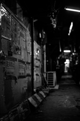 alley behind a bar