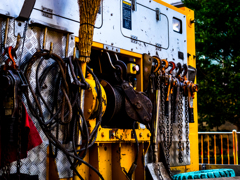 回送車のチェーンブロック