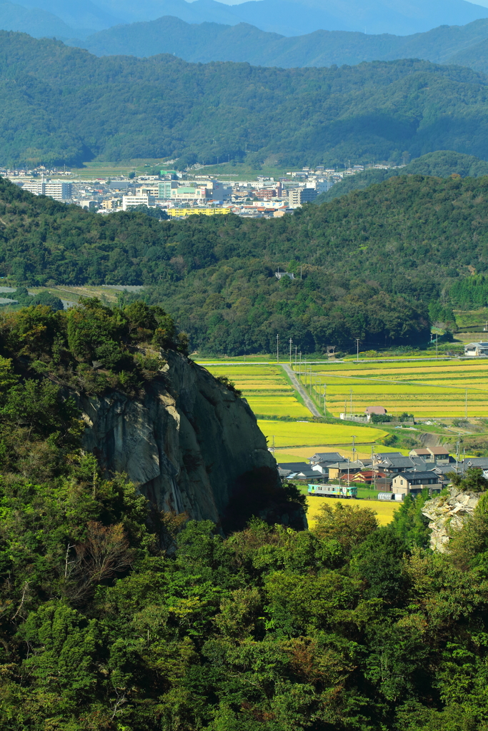 市内を望む