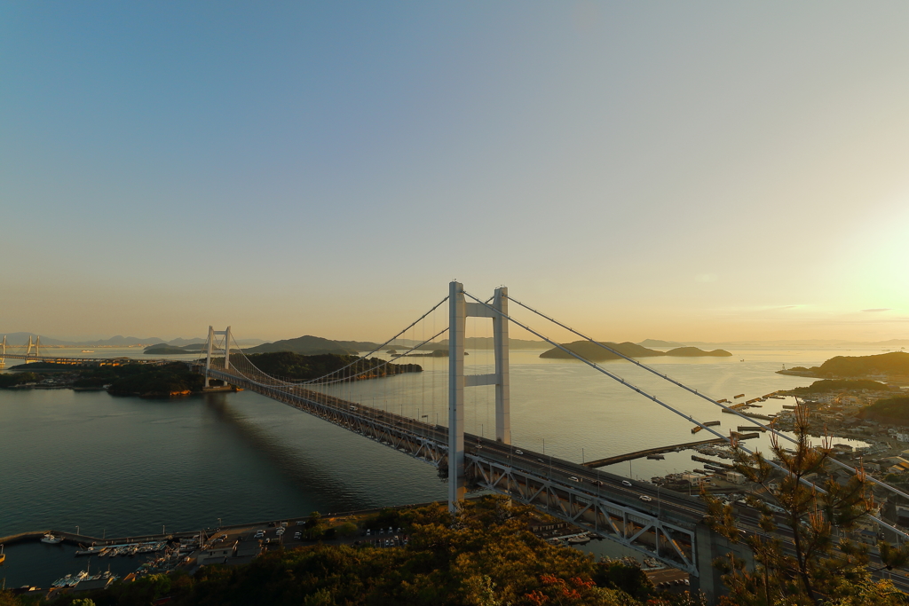 瀬戸大橋の夕暮