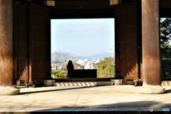 浄土宗総本山 知恩院　2020年2月11日火曜日祝日　京都　門からの景色