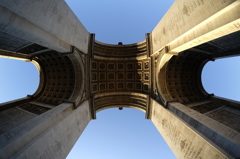 パリ　凱旋門　真下から