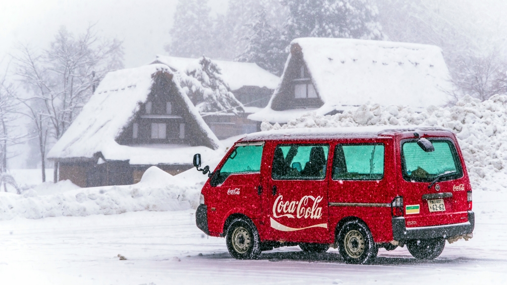 冬でもCoca-Cola！