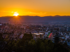 京の夕暮れ