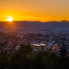 京の夕暮れ
