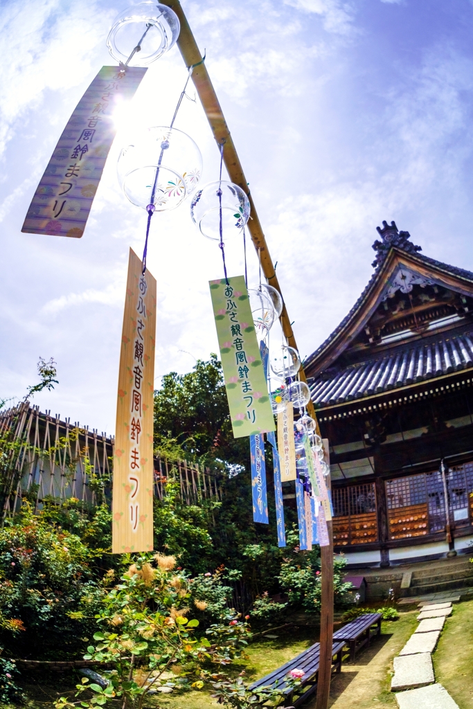 夏空に