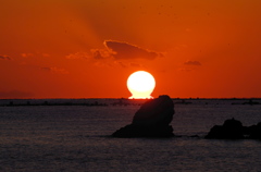 だるま夕日