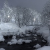 冬の朝里川