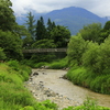 白馬大出の吊り橋
