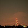 満月下の富士山