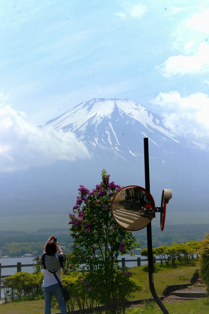 富士山と一緒にパチリ