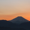 日没後の富士山