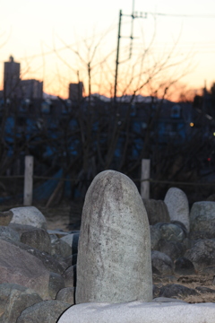 ストーンサークルの夕暮れ