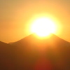 高尾山頂よりの最後のダイヤモンド富士