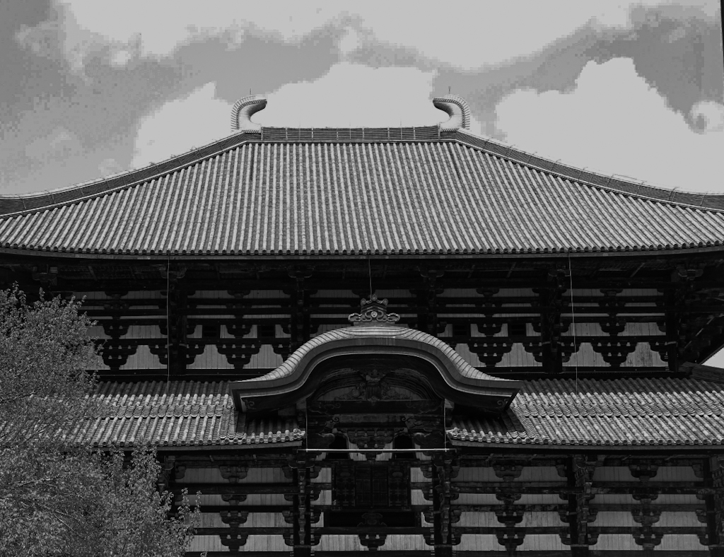 大仏殿の甍(いらか)