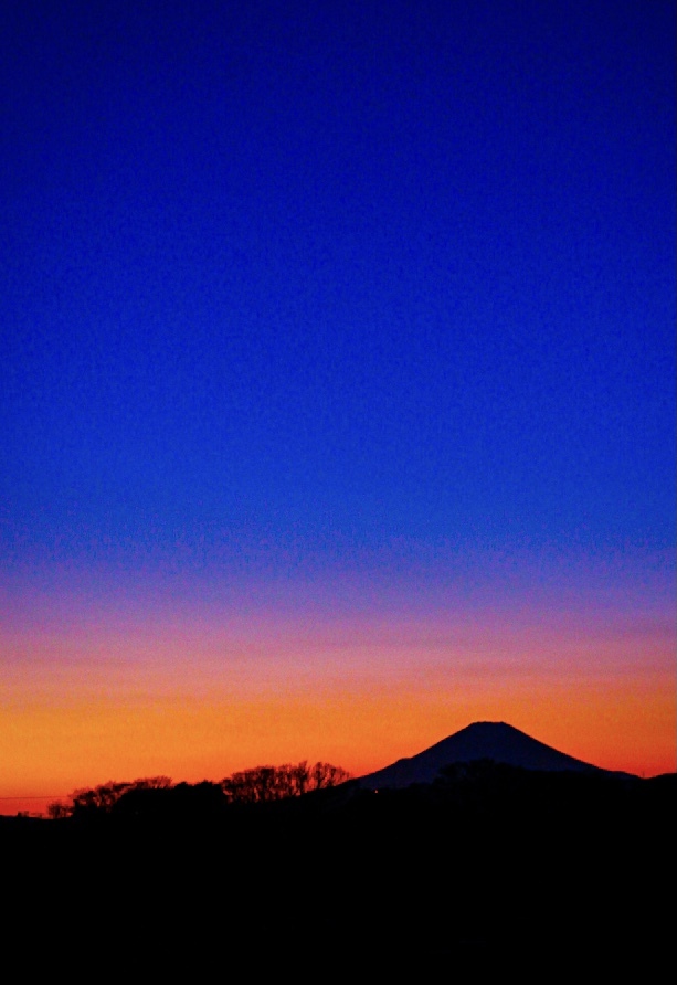 富士山暮色