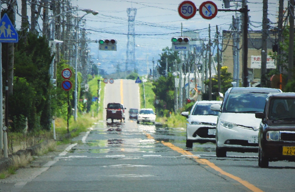 逃げ水現象