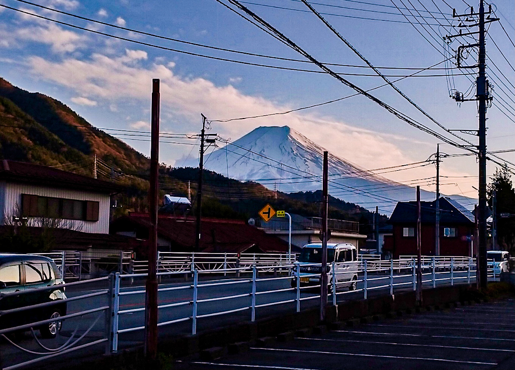 街道からの富士山