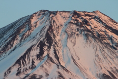 山頂の雪模様