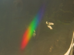 車のドアに投影されたスペクトル